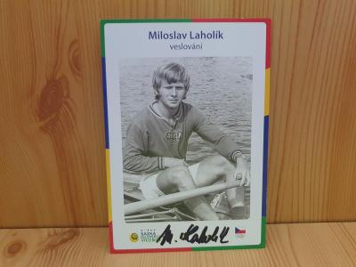 Miloslav Laholík, veslování, autogram