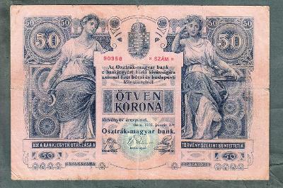 50 korun 1902 serie 1347 VZÁCNÁ