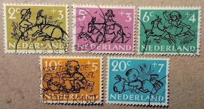 1952 Holandsko Mi.601-605 /o