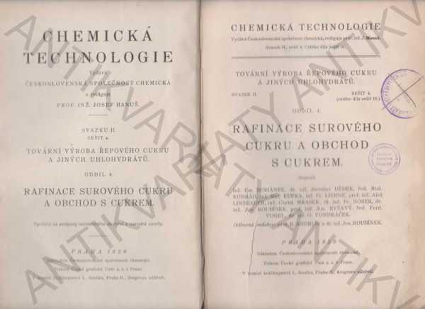 Rafinácia surového cukru a obchod s cukrom 1928 - Knihy