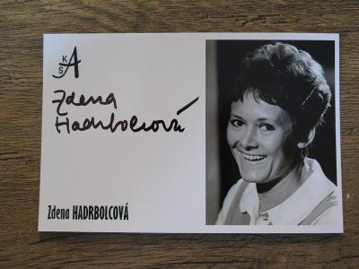 Zdena Hadrbolcová  - originální autogram
