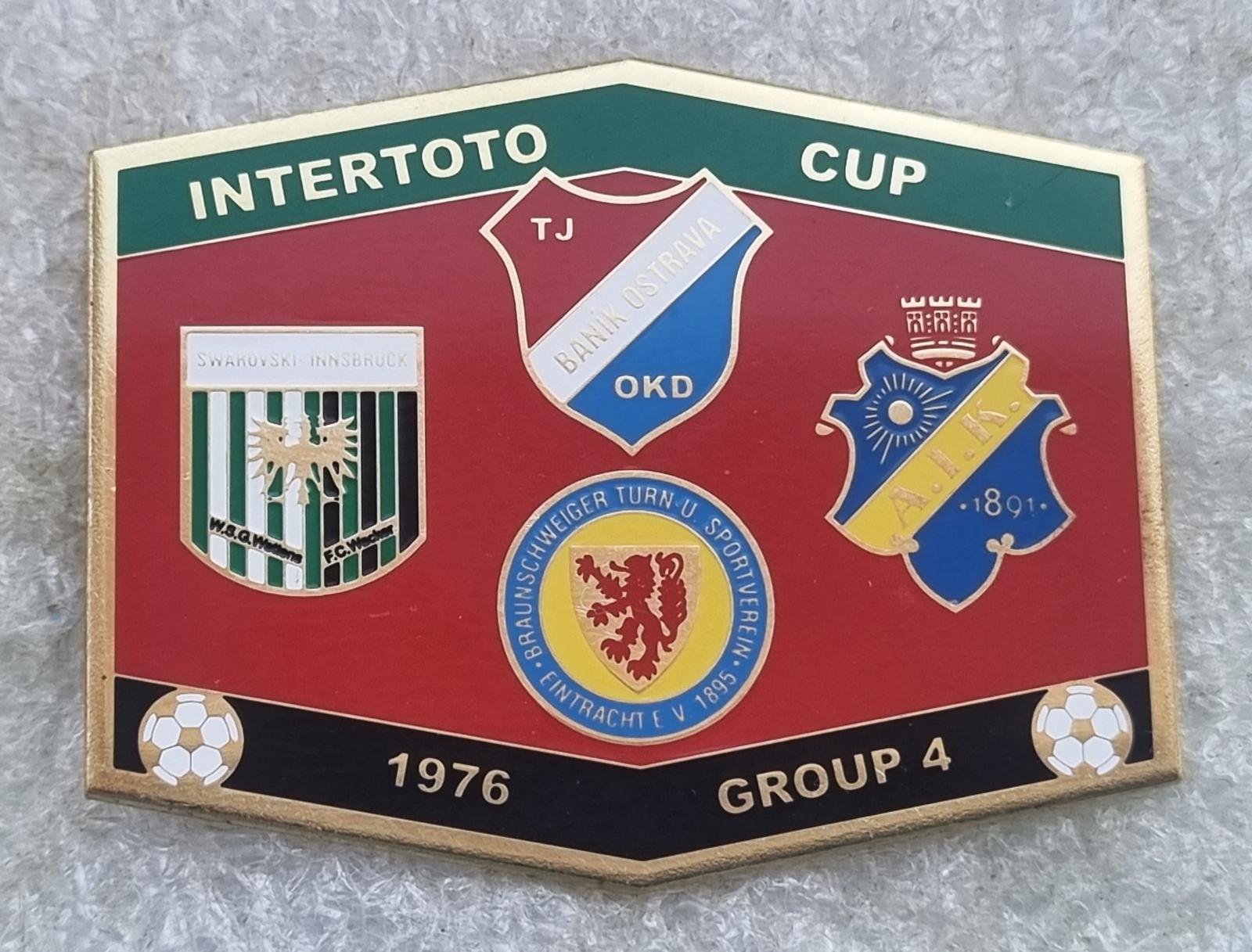 TJ BANÍK OSTRAVA - INTERTOTOCUP 1976, GROUP 4, futbal - Odznaky, nášivky a medaily
