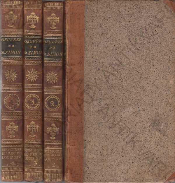 4 sv.-Oeuvres de Louis de Saint-Simon 1791 text fr. - Knihy