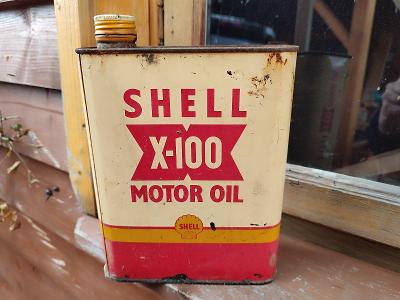 Stará plechovka od oleje SHELL MOTOR OIL moto