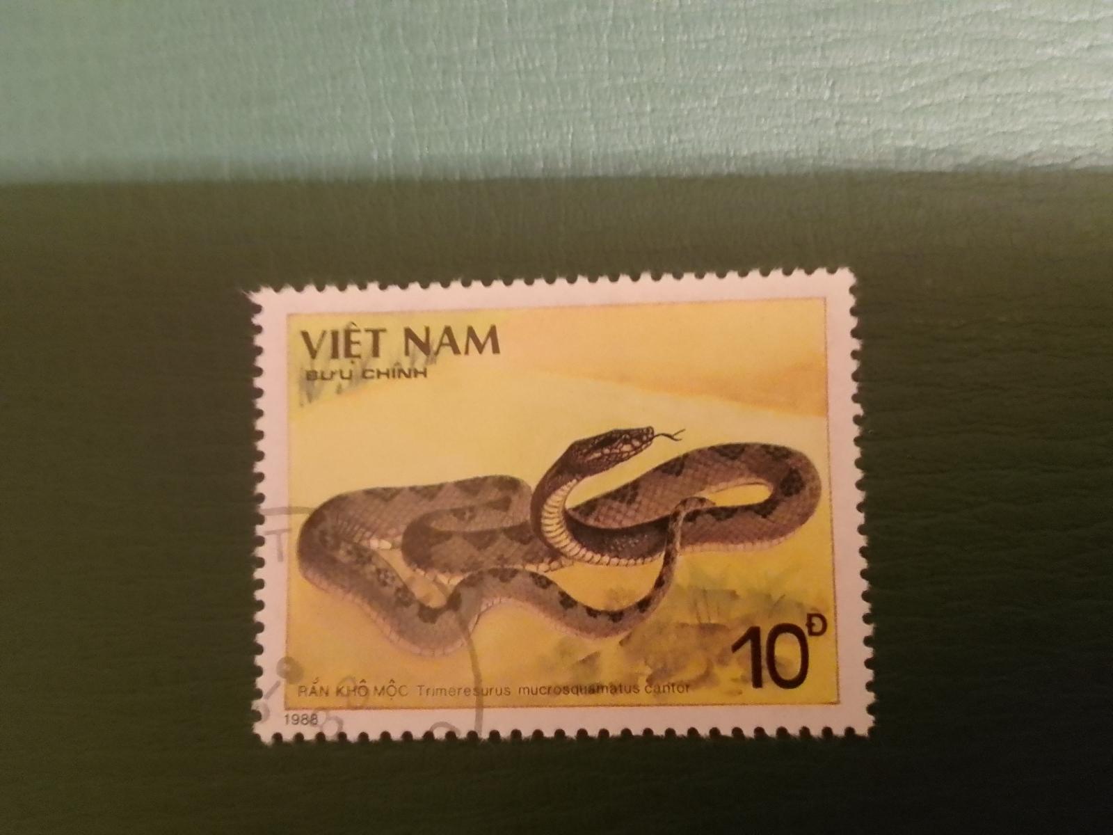 zn.Vietnam fauna hady - Tematické známky