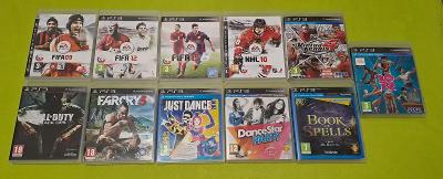 11x hra na PS3 - FIFA, NHL, FAR CRY 3, BOOK OF SPELLS, JUST DANCE,...