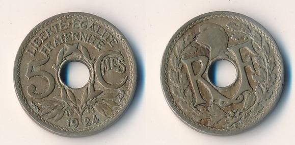 Francúzsko 5 centimes 1924 - Numizmatika