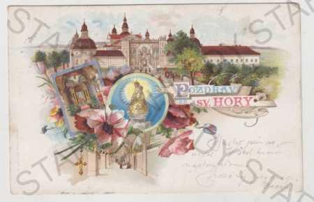 Svätá hora (Příbram), viac záberov, Madona, oltár, - Pohľadnice miestopis