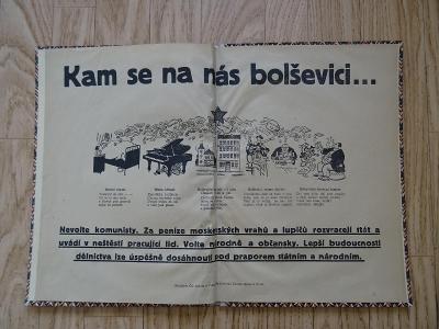 Malý plakát - Kam se na nás bolševici...