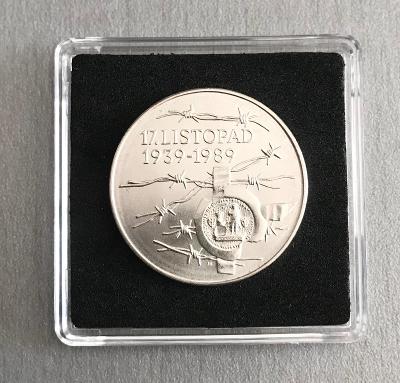Stříbrná mince 100 Kčs  17. listopad 50. výročí 1989