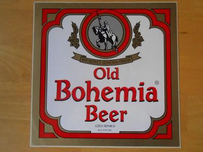 pivo rozprodej sbírky - pivní reklama  samolepka BOHEMIA 32