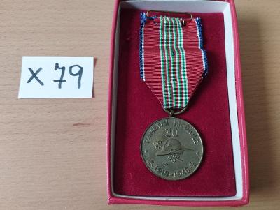 Medaile Čs. dobrovolecký sbor v Itálii 1918 -1948, 30 let pavool X79
