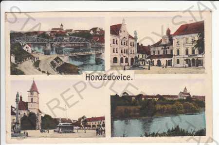 Horažďovice viac záberov MOST OBCHODY K.K.CO barevn - Pohľadnice miestopis