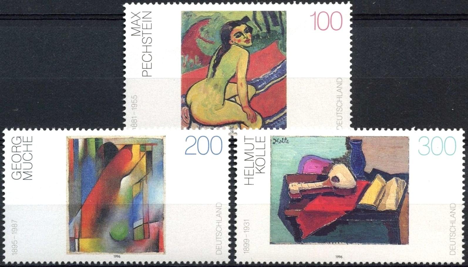 Nemecko 1996 Umenie Mi# 1843-45 Kat 6.50€ - Známky Európa