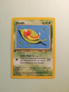 Pokémon TCG originál karta Weedle (Neo Discovery) "1st Edition"