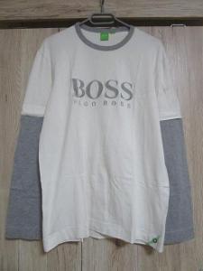 Pánské značkové triko s dlouhým rukávem HUGO BOSS-elastické, vel.XL
