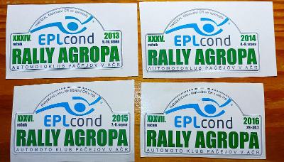 EPLcond Rally Agropa 2013, 2014, 2015,  2016 /samolepky 10 x 6 cm/