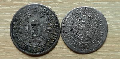 2 ks,  VI  krejcary,  1670,1690,  Graz,  Wien,
