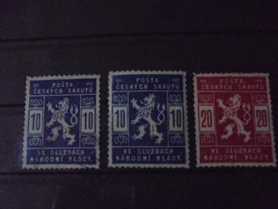 Skautské známky 1918 - 3 kusy