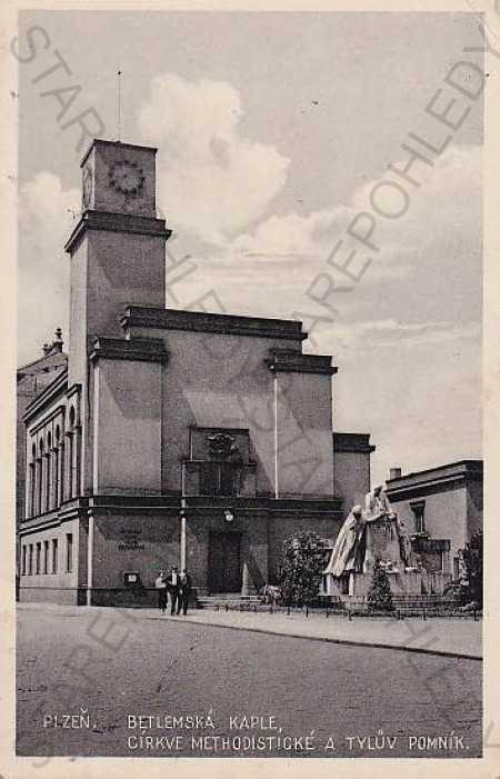 Plzeň - Pilsen, Betlehemská kaplnka, kostol Tylov pomn - Pohľadnice miestopis