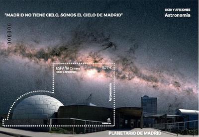 Španělsko 2023 Známky aršík ** kosmos astronomie observatoř