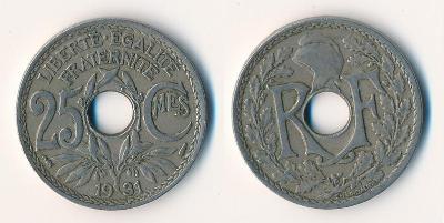 Francie 25 centimes 1931