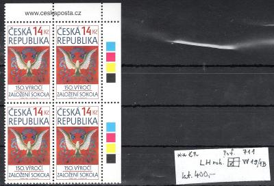 ČR /711; levý horní rohový 4blok s VV19/1B/19.119079