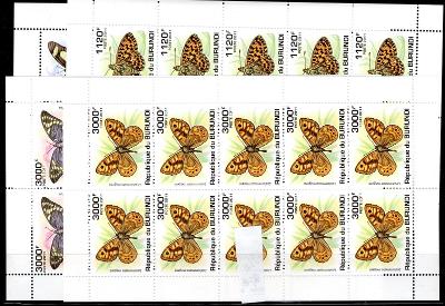 Zámoří/Burundi - Mi. 2118 - 21 Klb, fauna - motýli, hledaná kom/2303/7