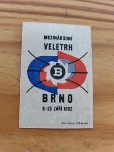 sirky zápalky Mezinárodní veletrh Brno 1962