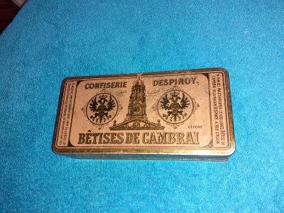Plechová krabička-Betises De Cambrai-dezertní, bonbony