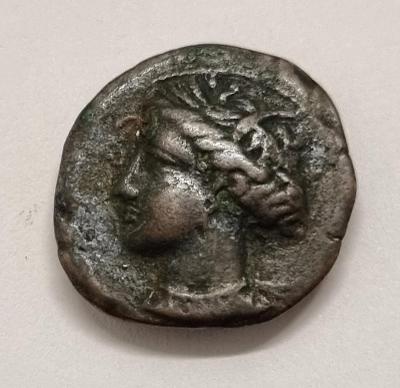 Kartágo, AE 19, 3 stor.p.n.l, krásna patina, gVF