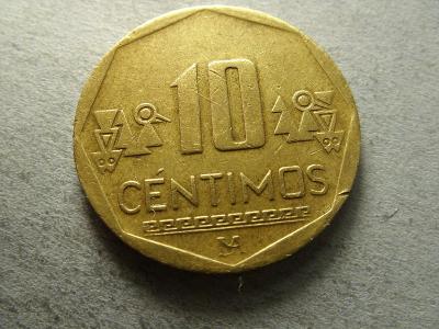 PERU - 10 CENTIMOS z roku 2014 (20,5 MM)