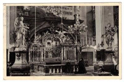 Oltář milosti v poutním kostele v Mariazell - Štýrsko Rakousko.r. 1939