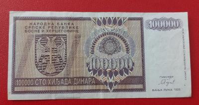 100000 dinara 1993 Rep.Srpska
