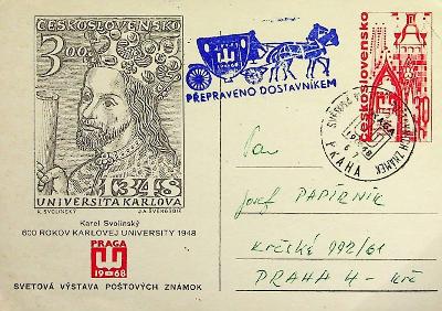 Obrazová celina Praha Karel IV dostavníková pošta