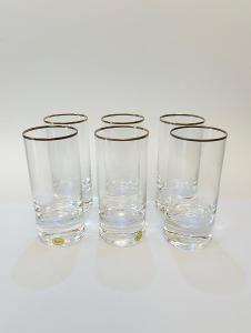 Whisky Set sklenice na vodu se zlaceným okrajem, 330 ml - Moser