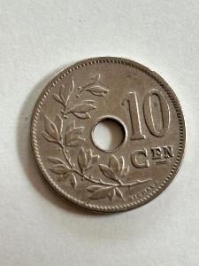 10 centimů, Belgická mince, 1905