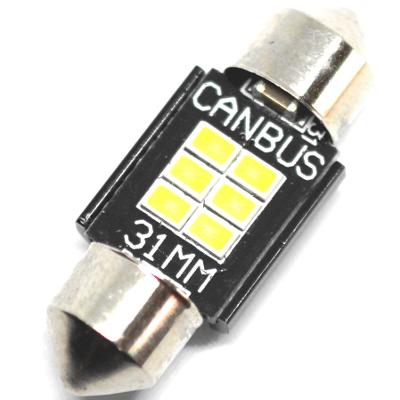 LED žárovka C5W 6 SMD 3020 (31mm) CAN BUS - Bílá 10 - 30V