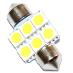 LED žiarovka C5W 6 SMD 5050 (31mm) - Biela 12V - Náhradné diely a príslušenstvo pre osobné vozidlá