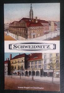 Schweidnitz/Svídnice, Polsko, Dolní Slezsko, stará pohlednice