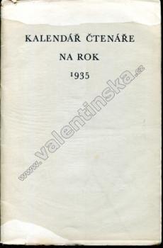 Kalendář čtenáře na rok 1935 (bibliofilie, poezie, kar