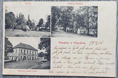 Hoješín - Seč - okr. Chrudim - hospoda J. Král, zámek - hezké - 1906