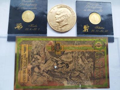 Goldback bankovka obsahující zlato a bonus