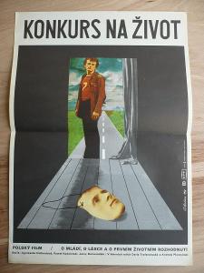 Konkurs na život (filmový plakát, film Polsko 1977, rež