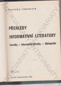 Přehledy informativní literatury 1977 čísla 1-6