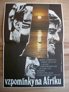 Vzpomínky na Afriku (filmový plakát, film USA 1985, rež