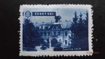 ZÁLEPKY - NÁLEPKY - KLUB ČS. TURISTŮ - 1948 - ŽELEZNICE - LÁZNĚ.