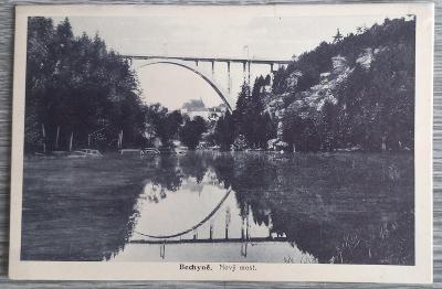 Bechyně - nový most - hezký záběr - 30. léta 