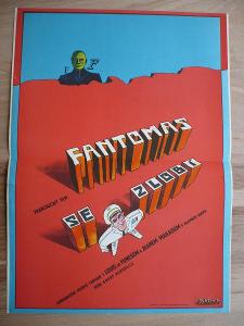 Fantomas se zlobí (filmový plakát, film Francie, režie 