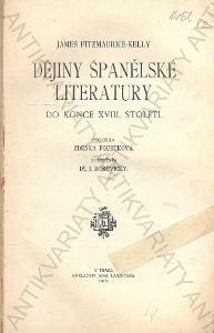 Dějiny španělské literatury J. Fitzmaurice-Kelly